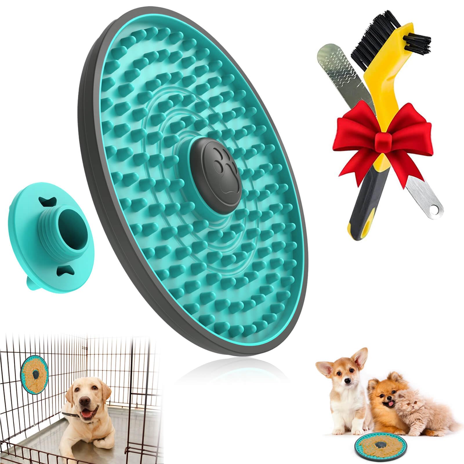 Lalolee tapis lèche vue avant montrant fixation solide pour cage