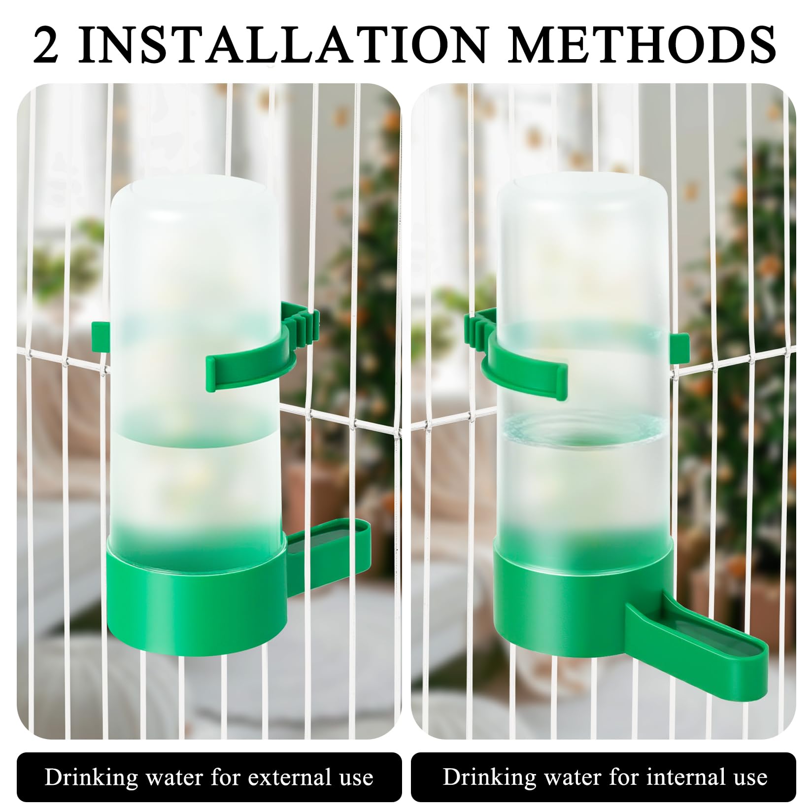 Lamoutor lot de 4 abreuvoirs pratique pour plusieurs cages