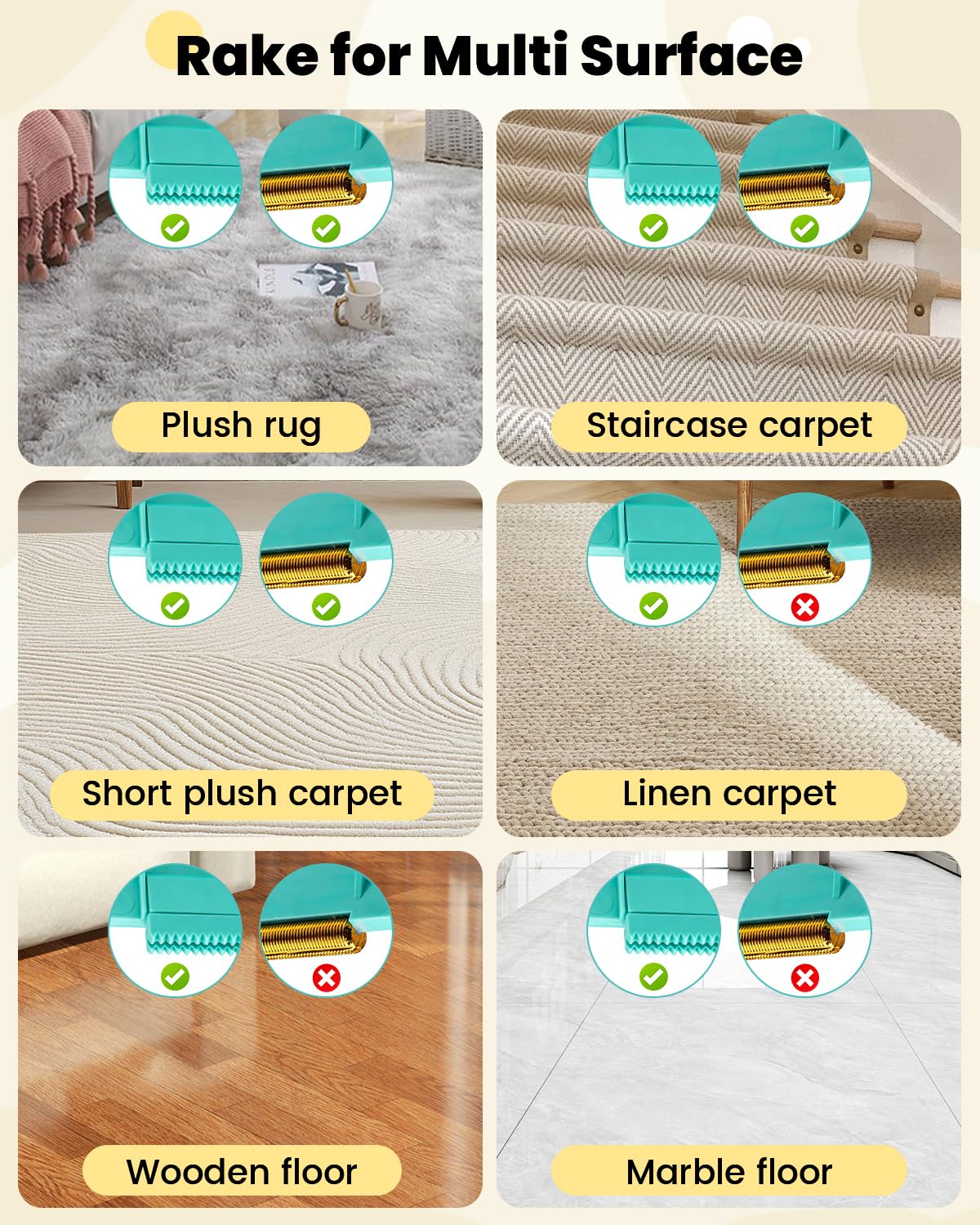 LANNIU mini pelle et balai, ramassent litière et poils facilement