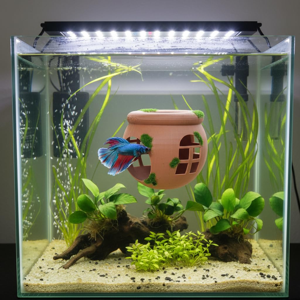 Lanxitown en aquarium avec betta favorisant comportement calme