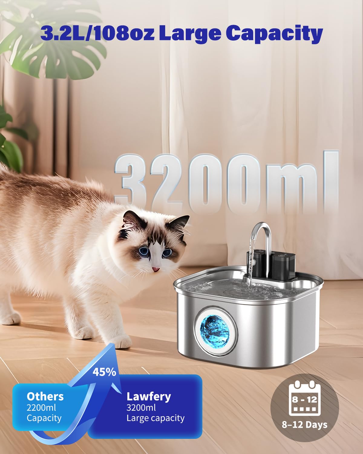 Lawfery détail acier inoxydable résistant facile à nettoyer pour hygiène