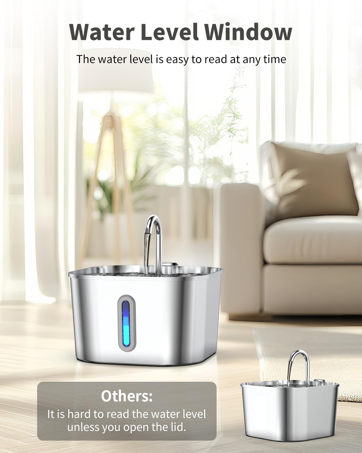 Lawfery fontaine comparaison taille montre capacité 2,2 L pratique