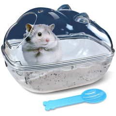 lazYYzal vue de face du bac pour hamster, visibilité totale et confort