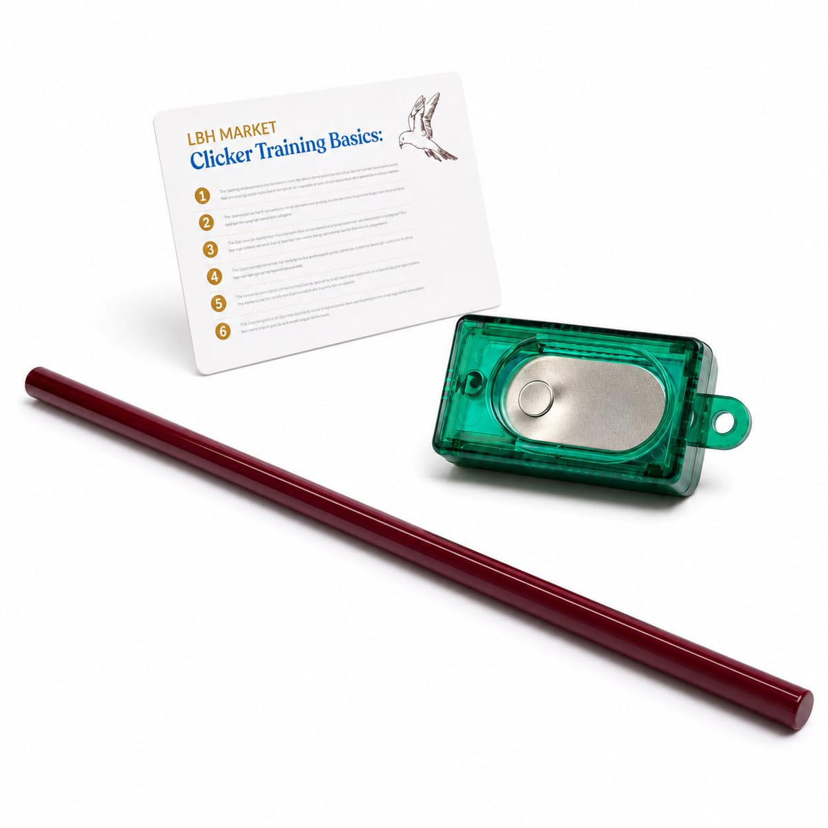 LBH MARKET clicker boîte vue de face montrant cliquet fiable pour marquage rapide
