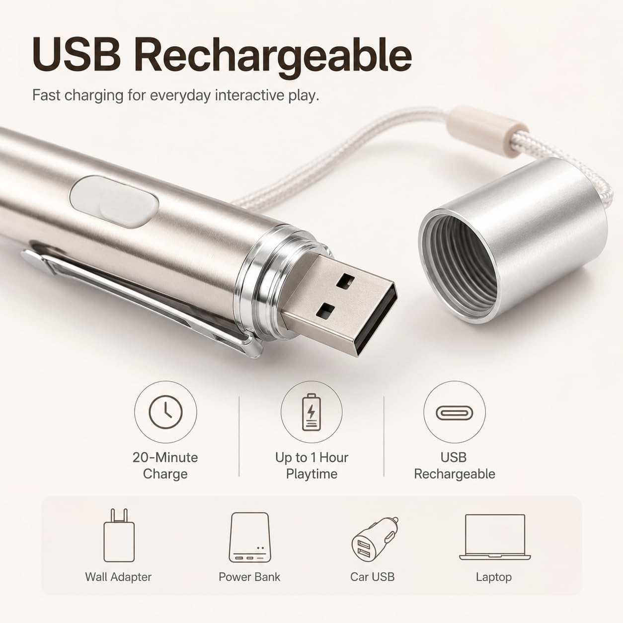 LBingbrother connexion USB rétractable, recharge directe pratique