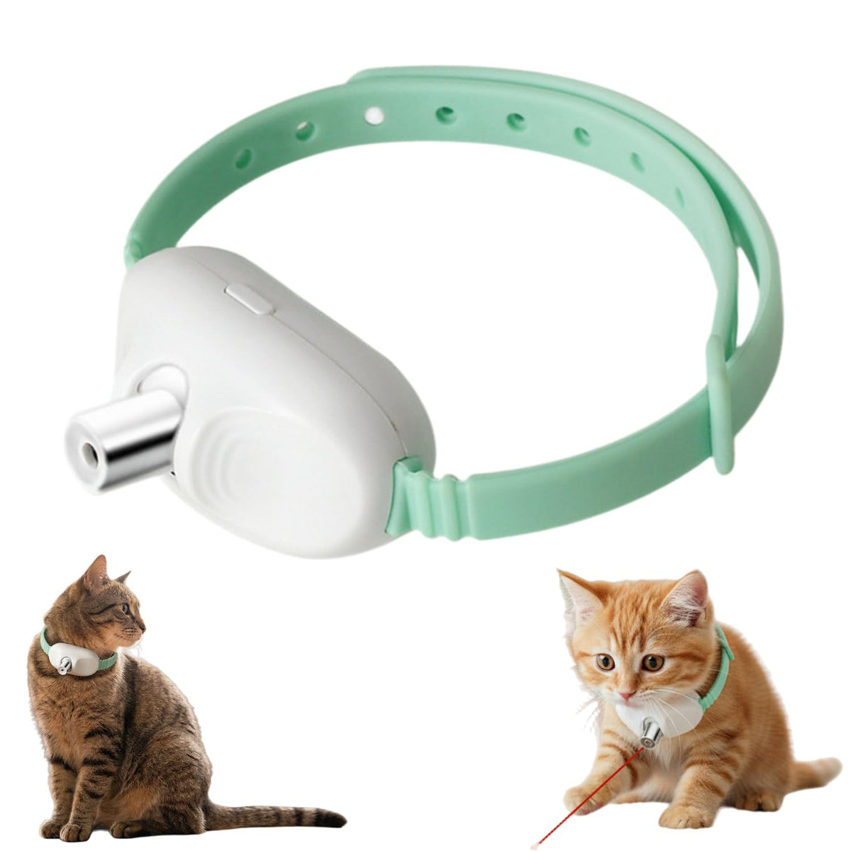 LBKR Tech collier vu de face montrant la LED rouge et l'attirail de jeu