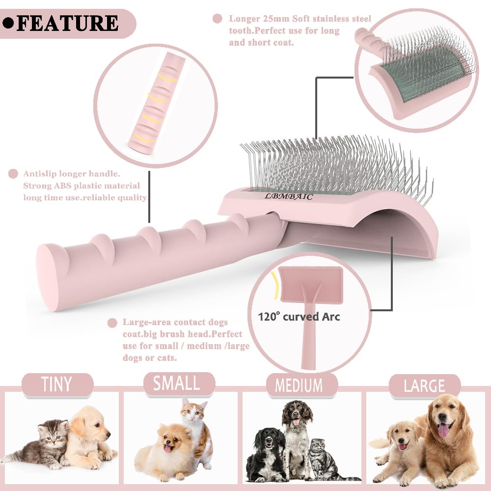 LBMBAIC brosse en usage sur chien enlève poils morts facilement