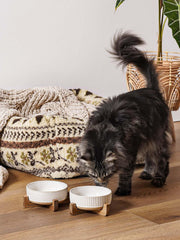LE TAUCI PET support acacia gros plan montrant qualité bois et stabilité