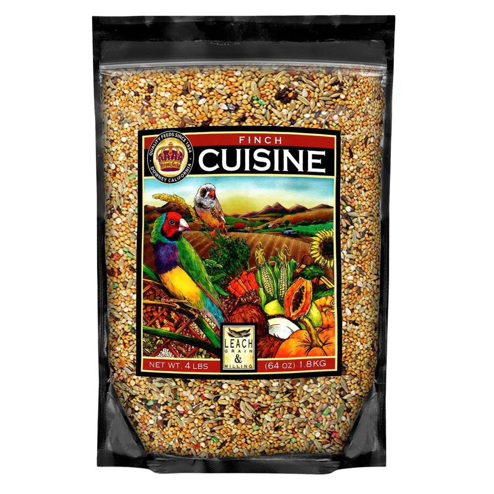 LEACH GRAIN & MILLING CO. emballage Finch Cuisine face avec information claire
