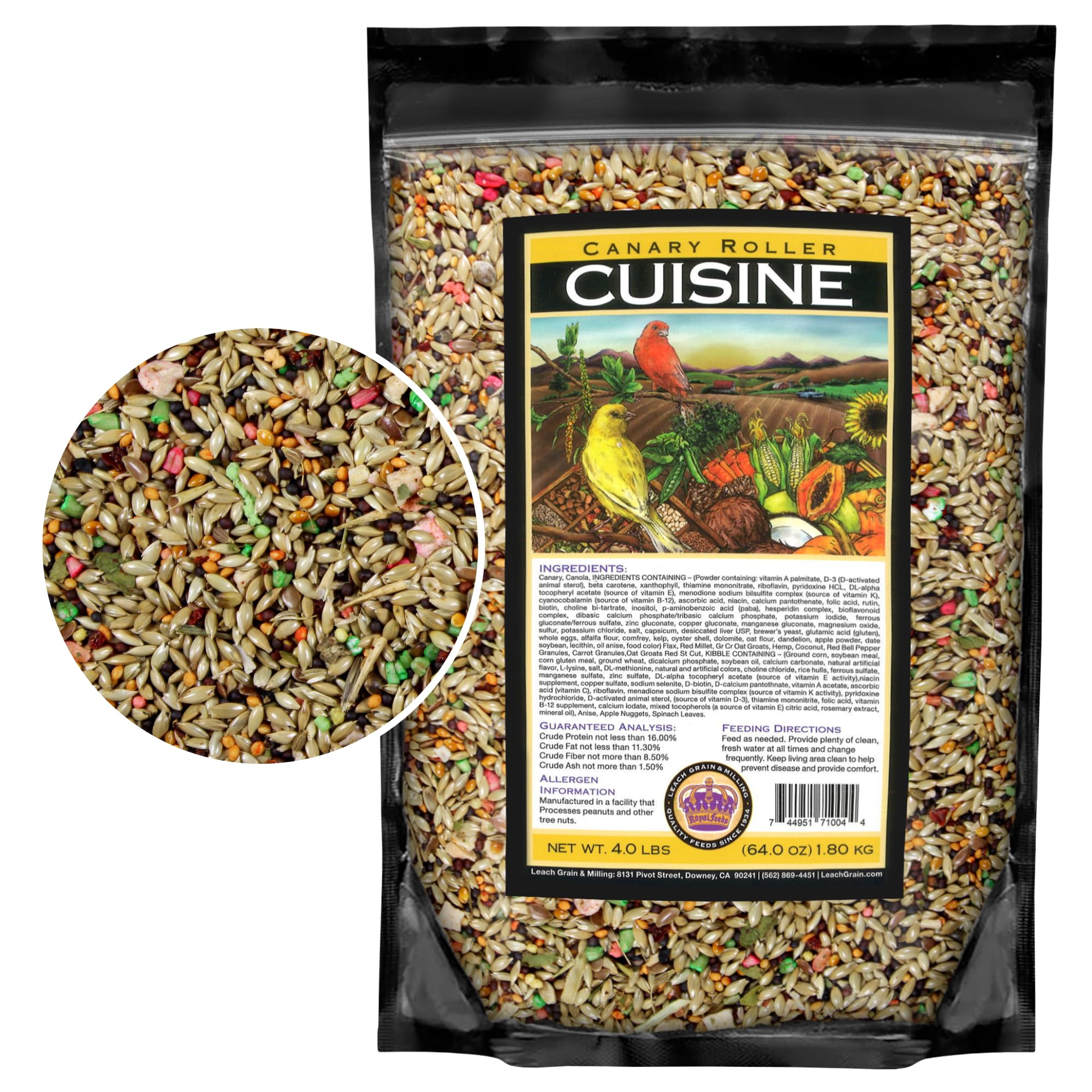 LEACH GRAIN emballage avant montrant le mélange nutritif et l’étiquette claire
