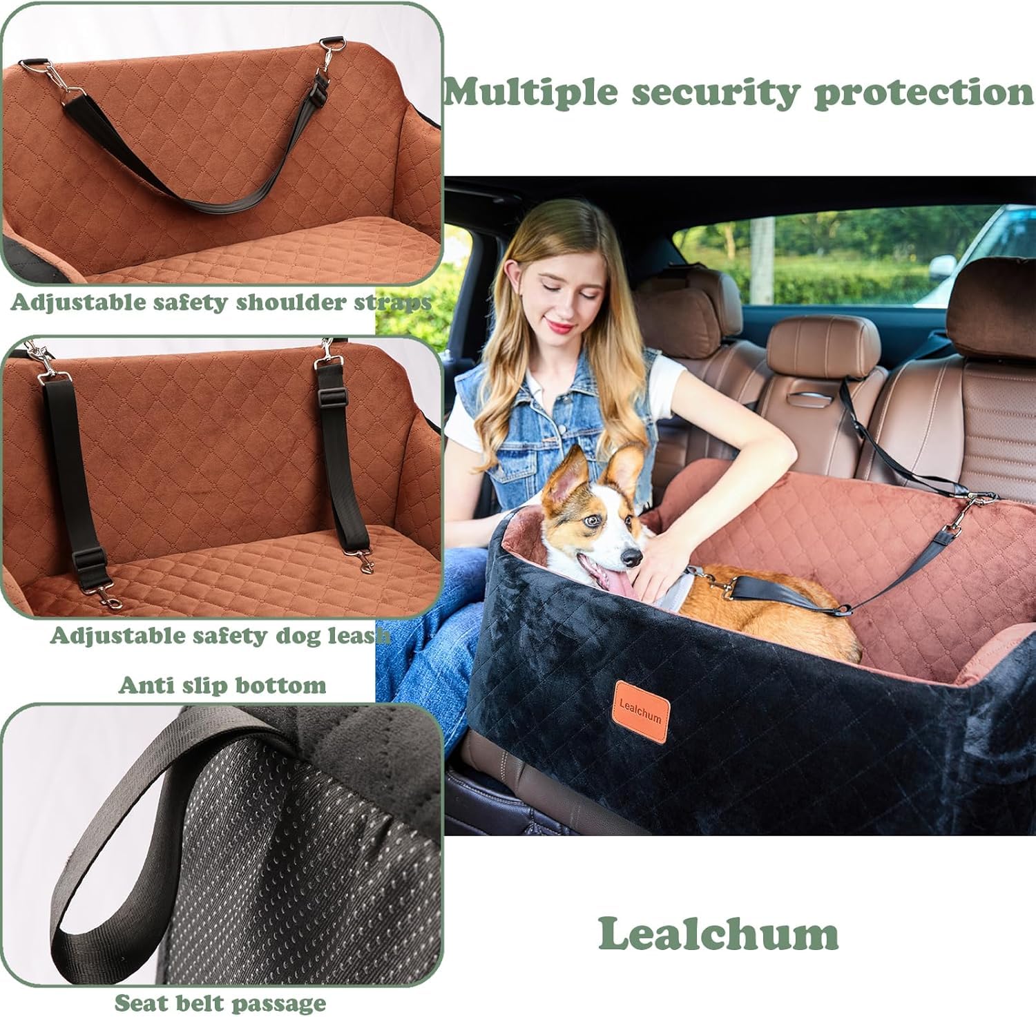 Lealchum laisses clip-on et boucles robustes garantissant maintien fiable