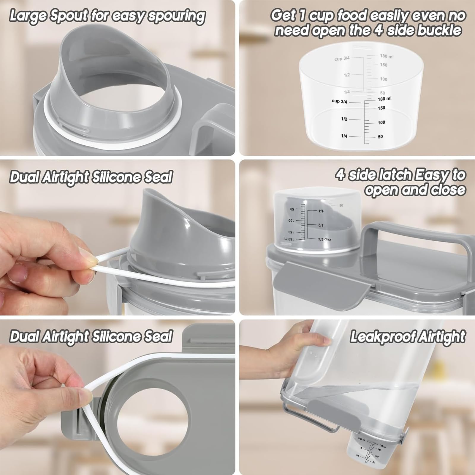 LEAWALK poignée ergonomique pour prise en main stable et versement propre