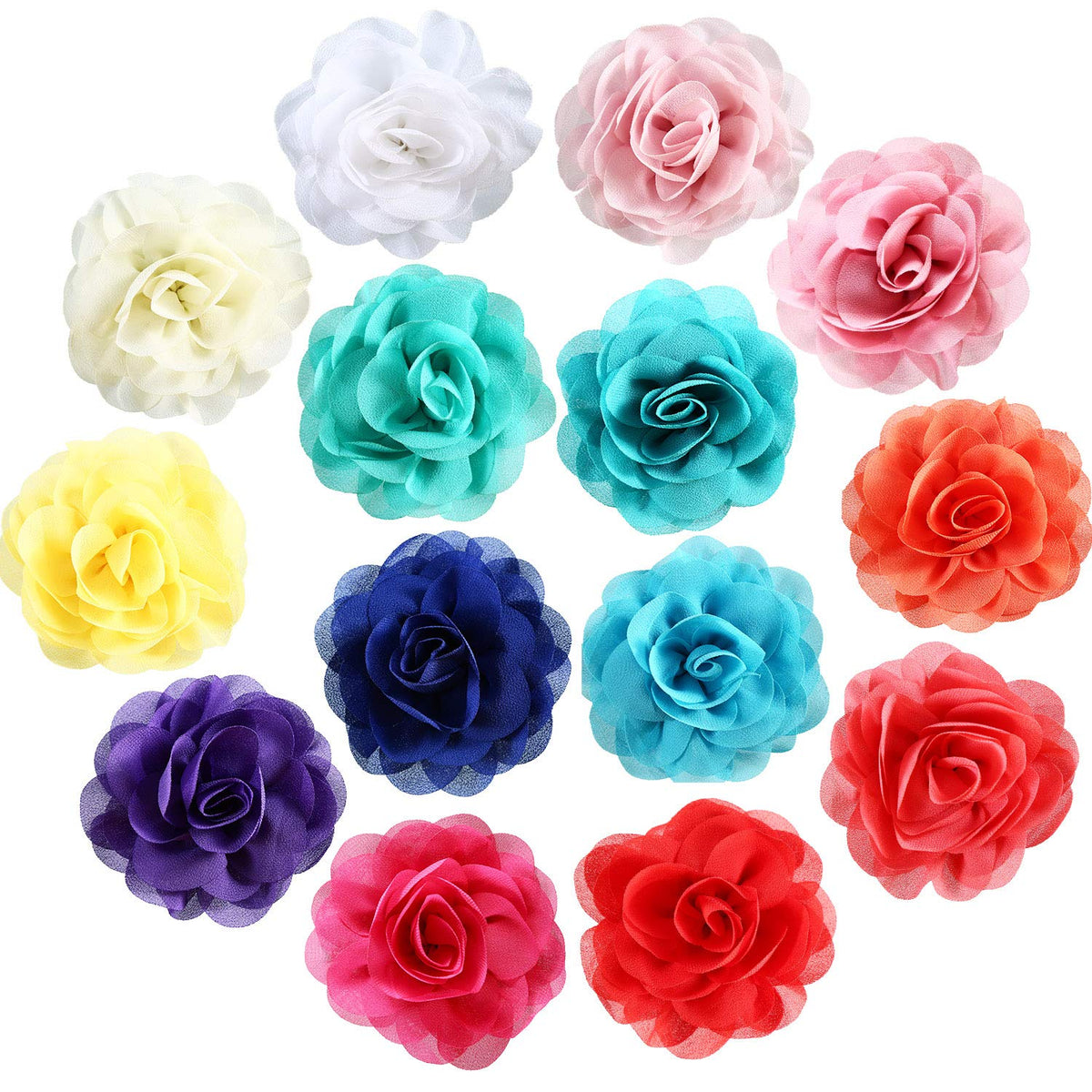 Leinuosen ensemble de 14 fleurs pour collier affichant toutes les couleurs