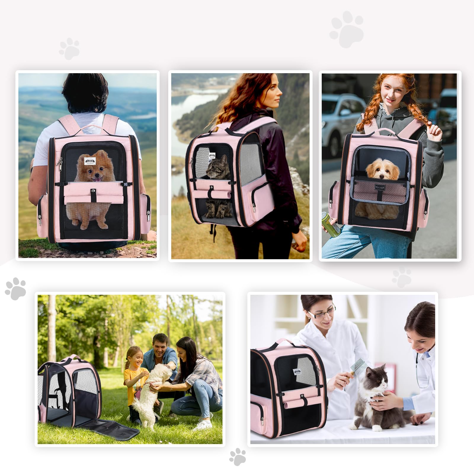 Lekebobor comparaison taille animal montrant compatibilité jusqu'à 18 lbs