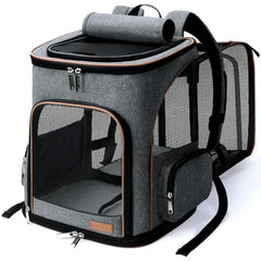 Lekereise sac à dos avant gris montrant design et ouverture supérieure bénéfice confort