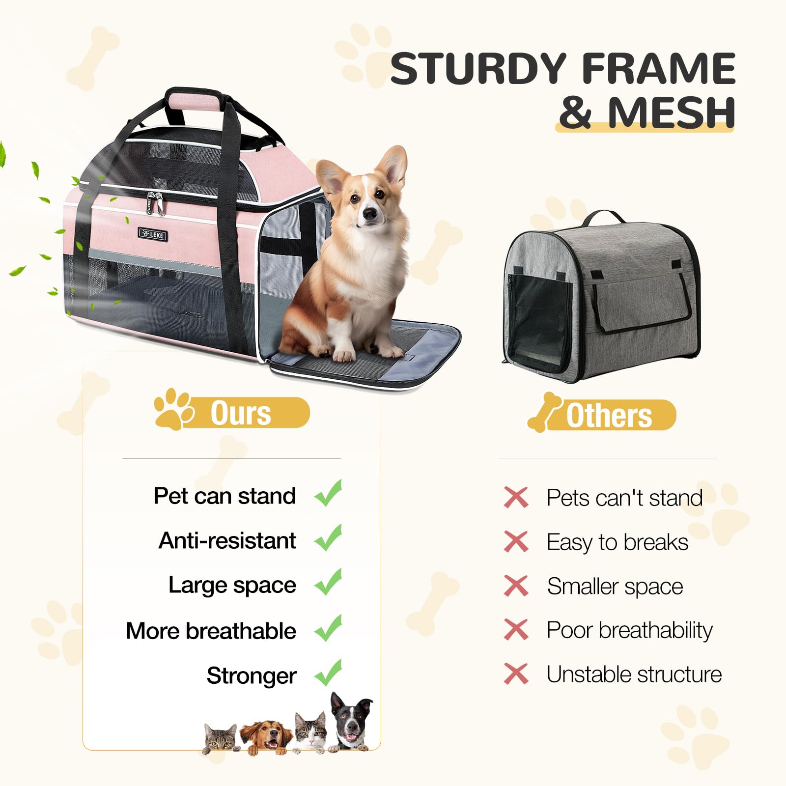 Lekereise sac replié pour rangement compact et transport pratique