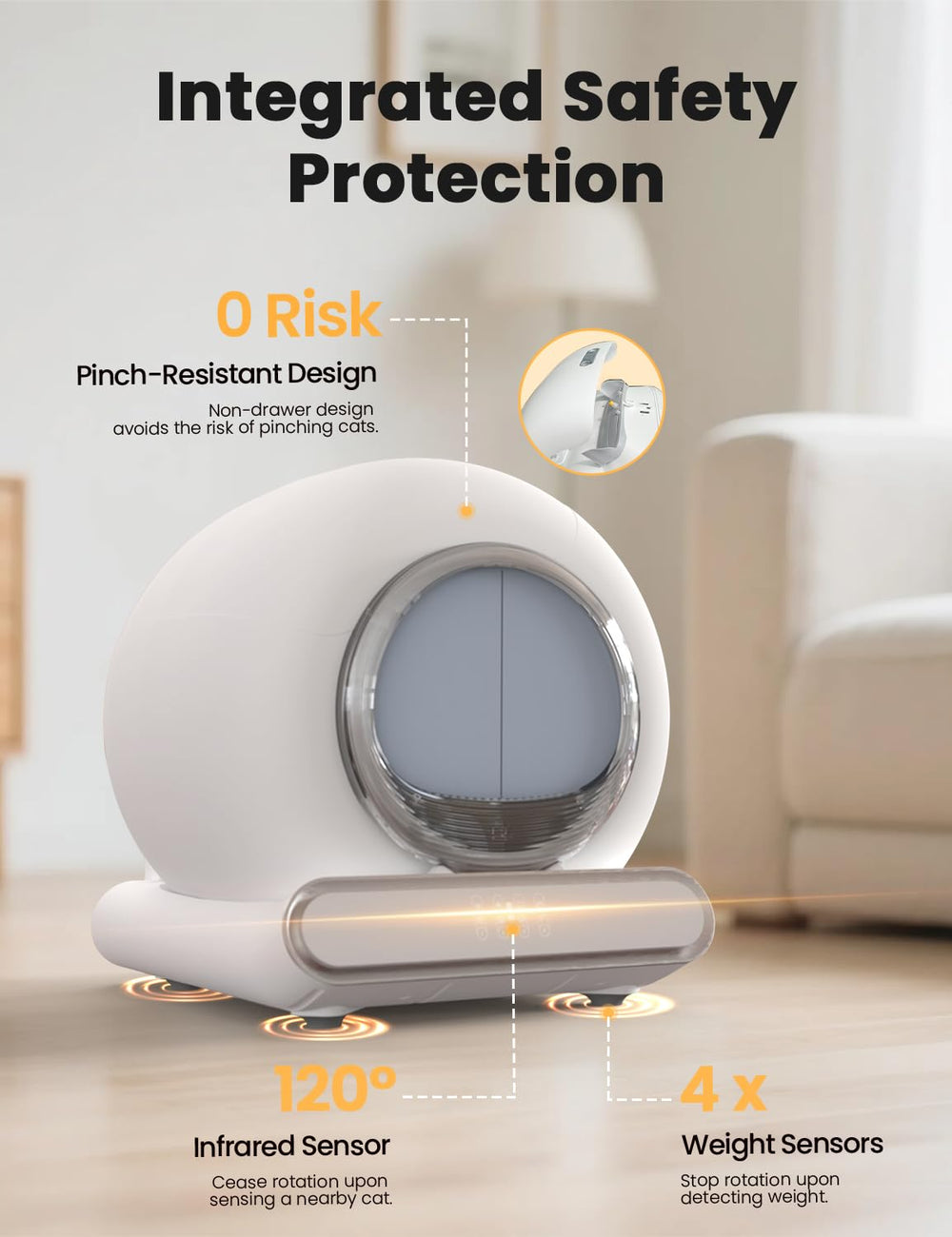 LELOKIDZ intérieur 65L offrant espace confortable pour plusieurs chats