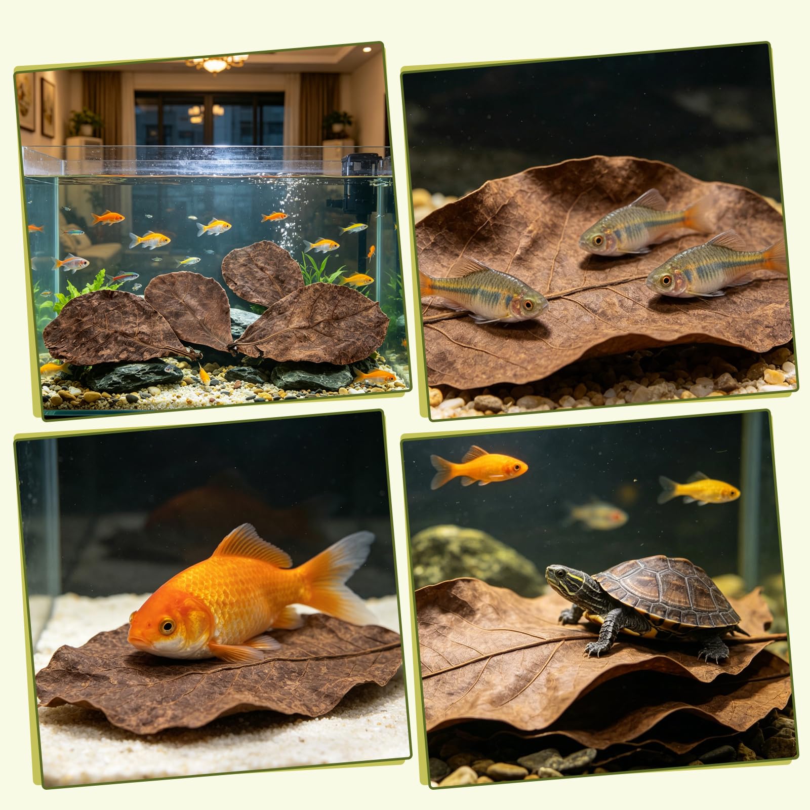 LeonBach décor naturel aquarium mettant en valeur aspect authentique