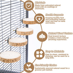 Leovanta perchoirs installés dans une cage, enrichissement de l'environnement