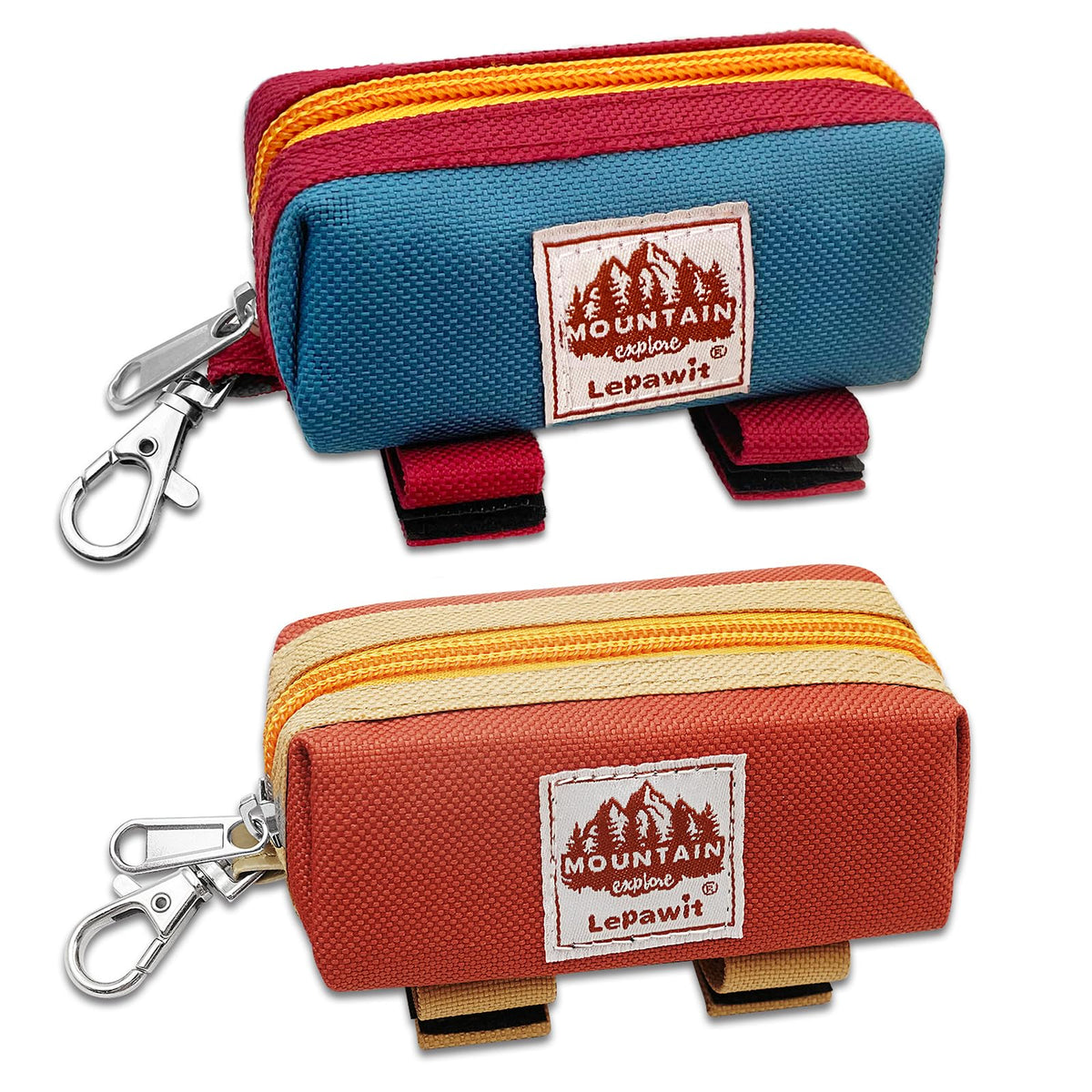 Lepawit pochette devant bleu et marron esthétique et pratique