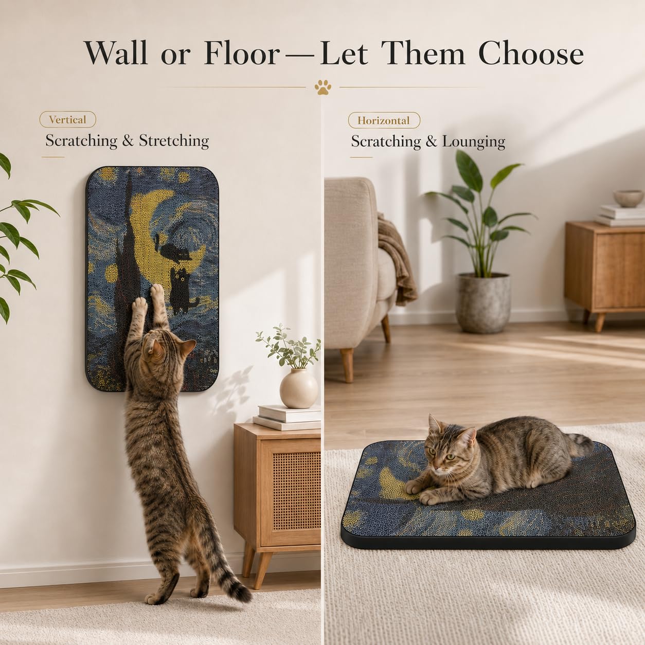 lesissmer comparaison d'échelle montrant taille 16,7" x 11,0" pour chats d'intérieur