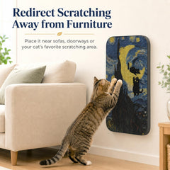 lesissmer chat utilisant le griffoir mural, encourage comportement naturel sain