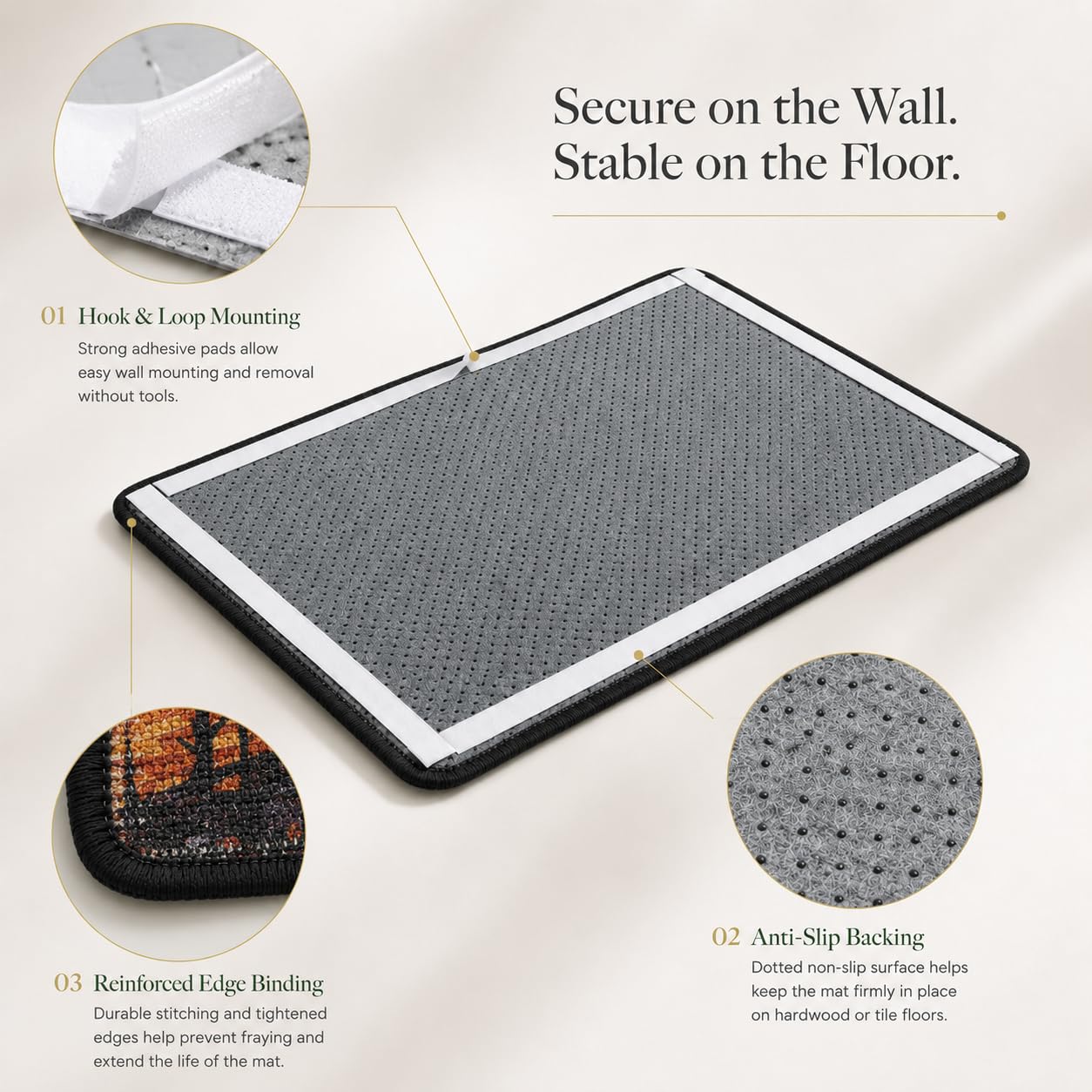lesissmer installation murale sur carrelage, gain d'espace évident