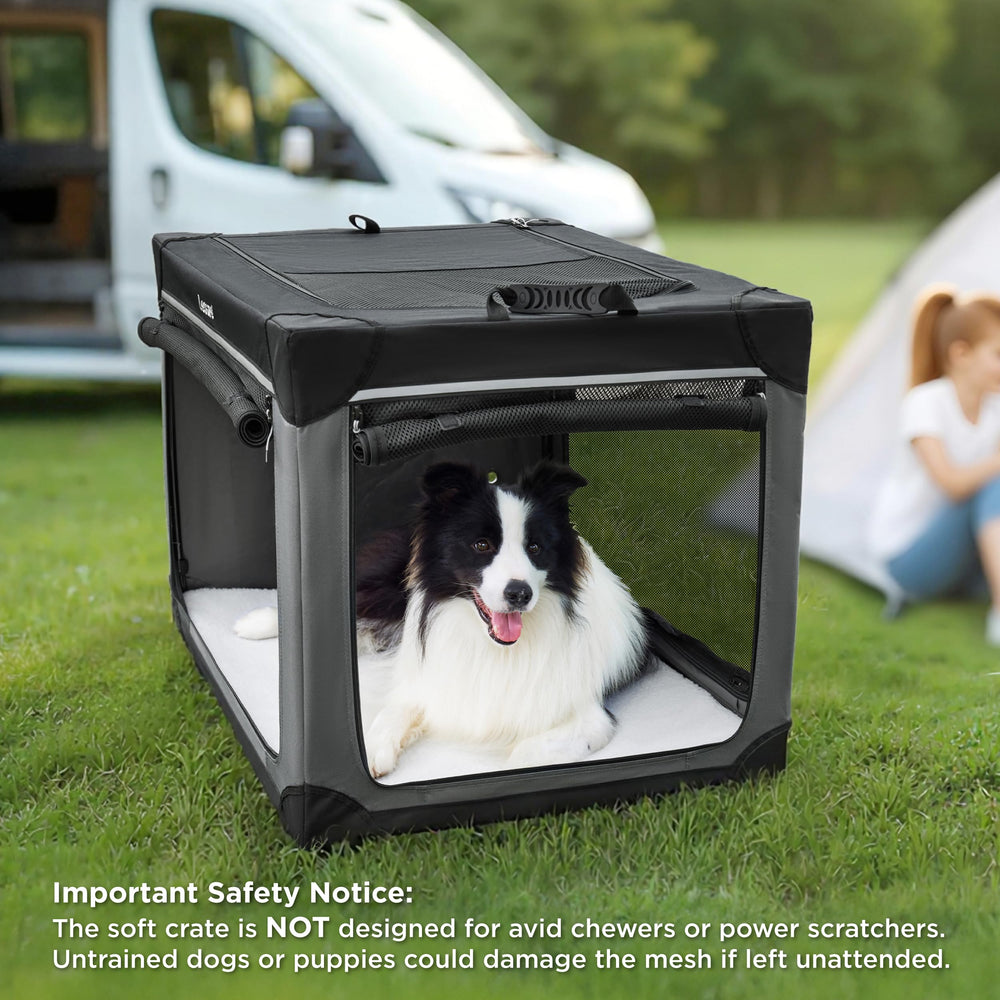 LE SURE cage pliée et rangée montrant format compact et gain de place