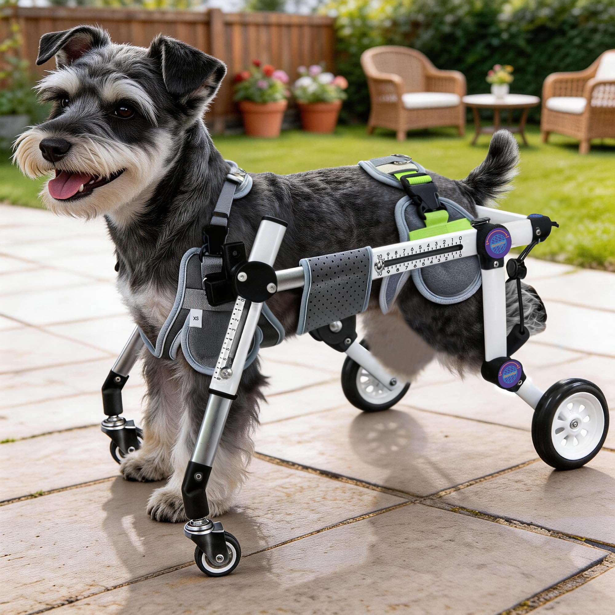 LetPetRun vue avant du fauteuil prêt à l'emploi, mobilité sûre