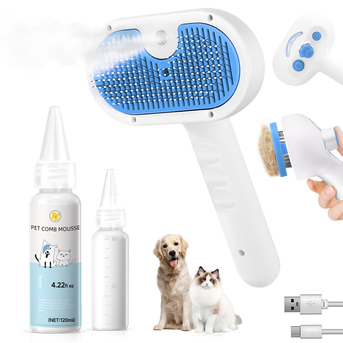 LetsFeed brosse vapeur face avant montrant design compact et prise en main pratique
