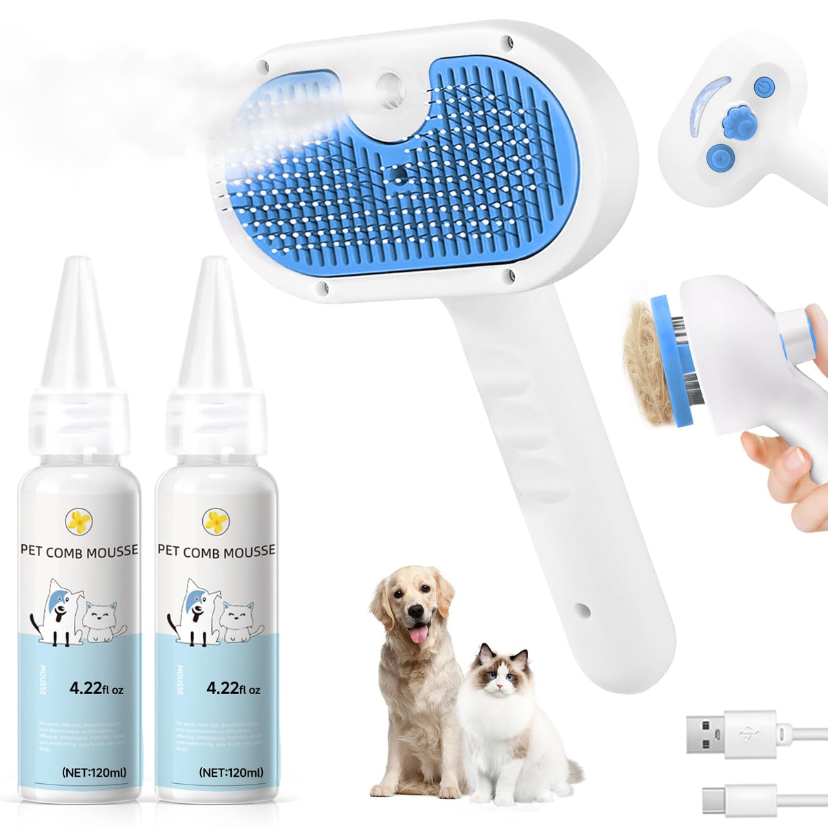 LetsFeed vue de face de la brosse vapeur, design compact et ergonomique bénéfique