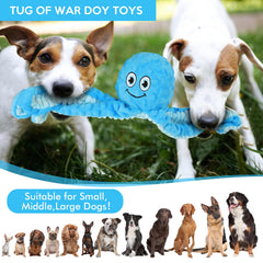 Letsmeet tête du poulpe avec sifflet visible, produit un son engageant pour chiots
