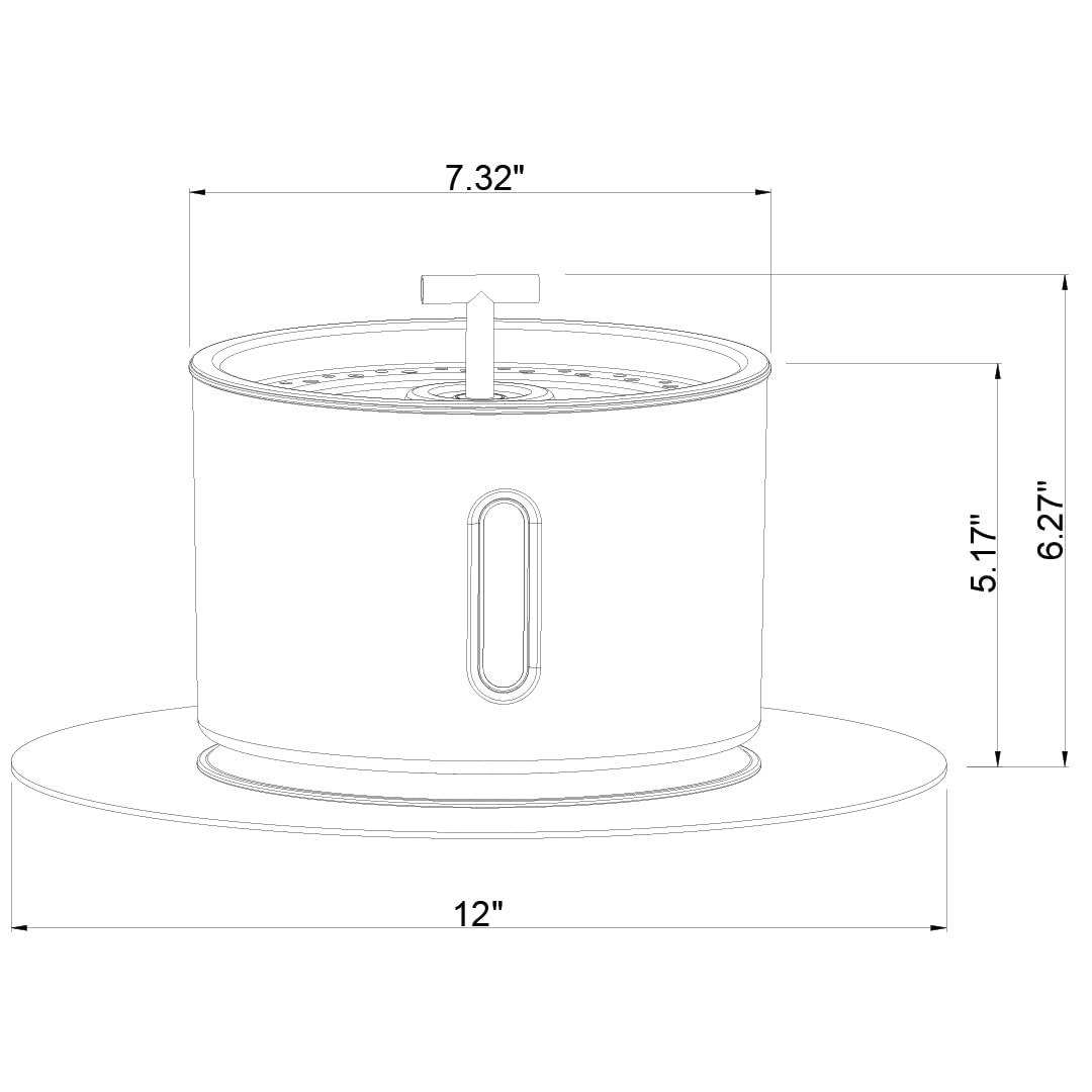 LEVEL ONE PETS réservoir avec fenêtre de niveau visible pour remplir sans ouvrir