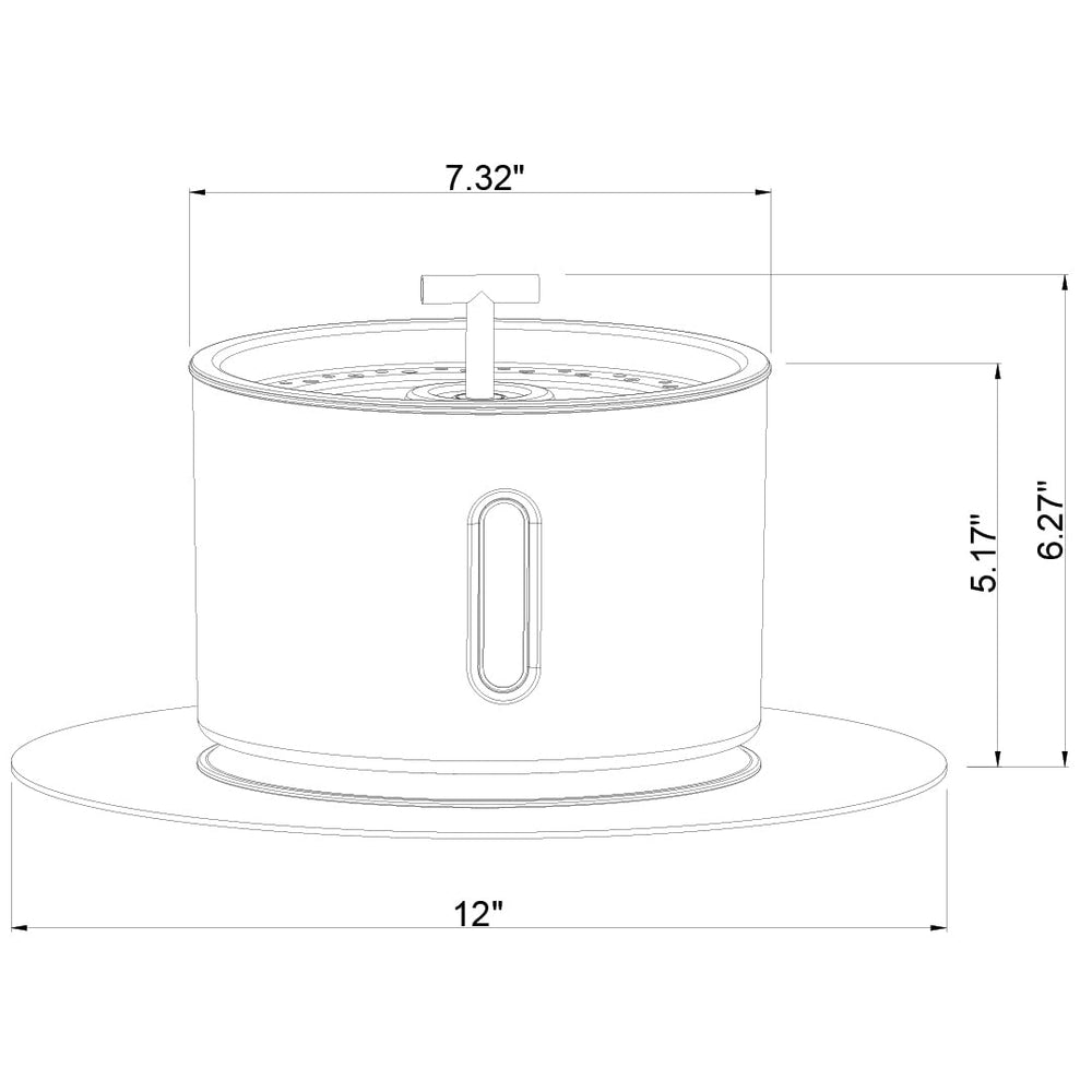 LEVEL ONE PETS réservoir avec fenêtre de niveau visible pour remplir sans ouvrir