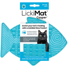 LICKIMAT Casper face avant forme poisson montrant les cannelures pour stimuler le léchage