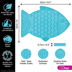 LICKIMAT Felix gros plan sur les rainures, texture favorisant léchage prolongé