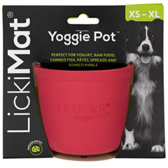 LICKIMAT Yoggie Pot vue avant montrant la forme pratique et durable