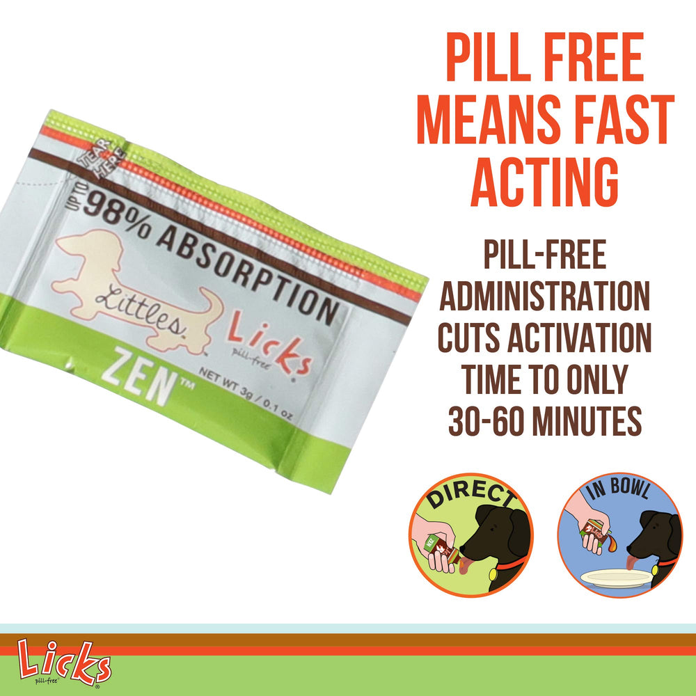 Licks Pill Free gros plan sur liquide fluide pour absorption rapide