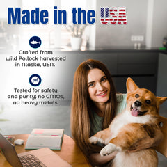 Life Line Pet Nutrition étiquette lisible détaillant EPA, DHA et ingrédients naturels