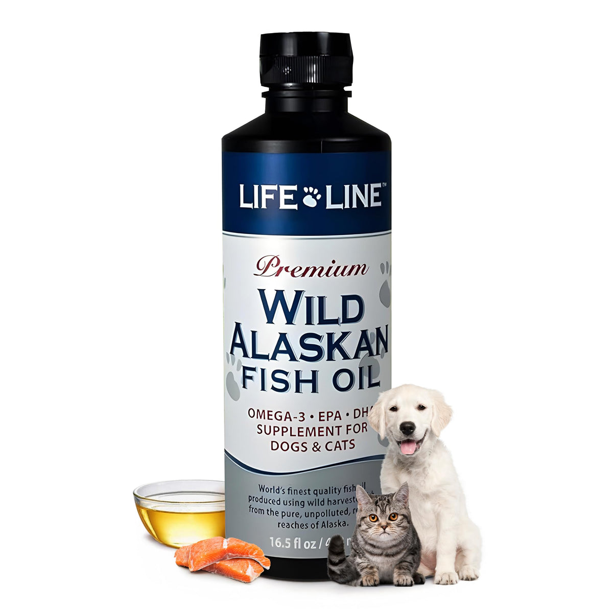 Life Line Pet Nutrition flacon avant montrant le conditionnement propre et pratique