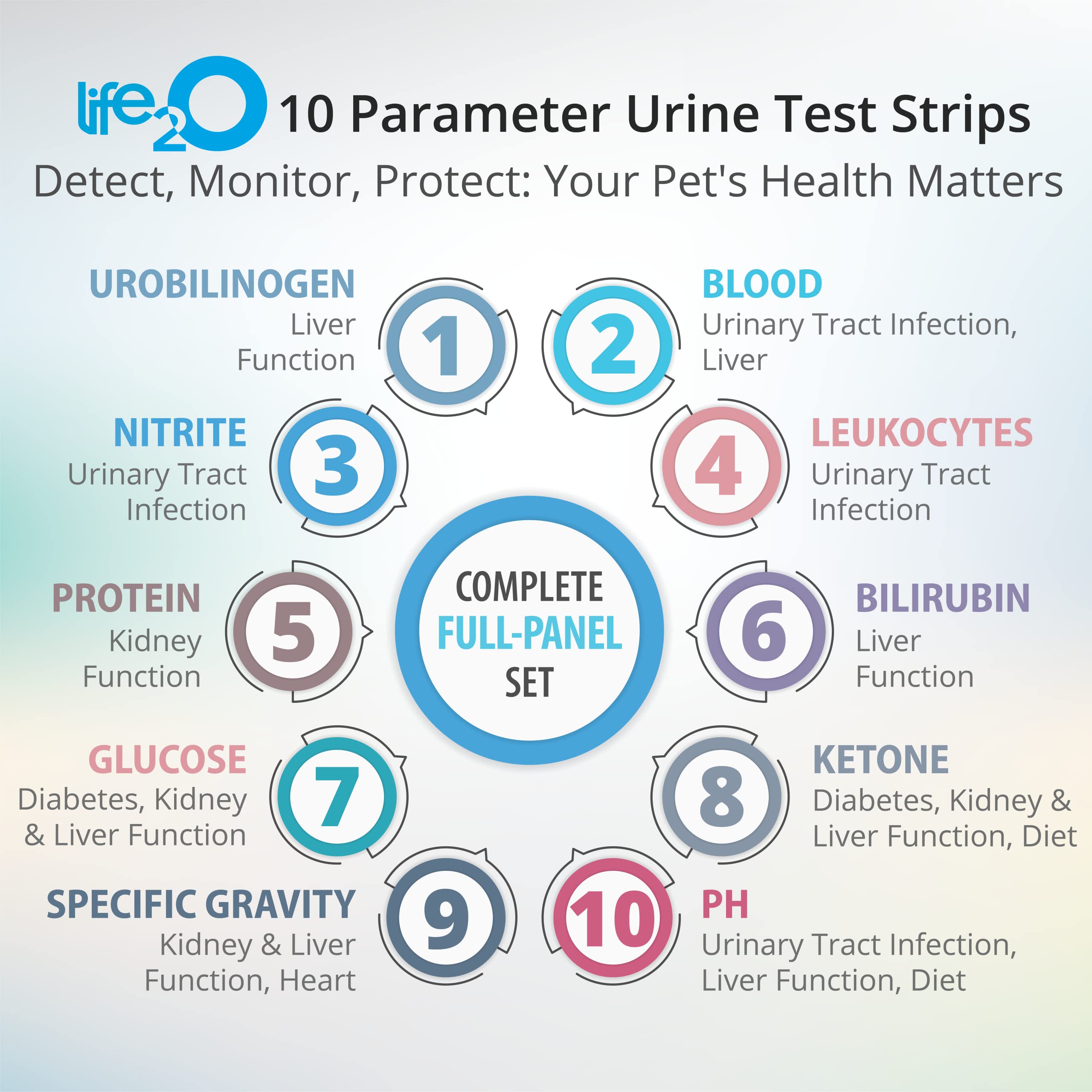 life2O gros plan sur les 10 zones réactives pour lecture précise