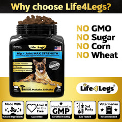 Life4Legs tableau de dosage illustrant portions selon le poids