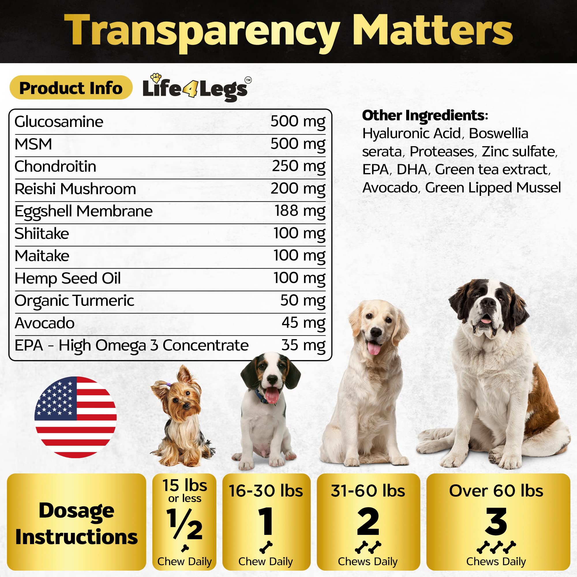Life4Legs plusieurs friandises dans une assiette rappelant rapidité d'administration