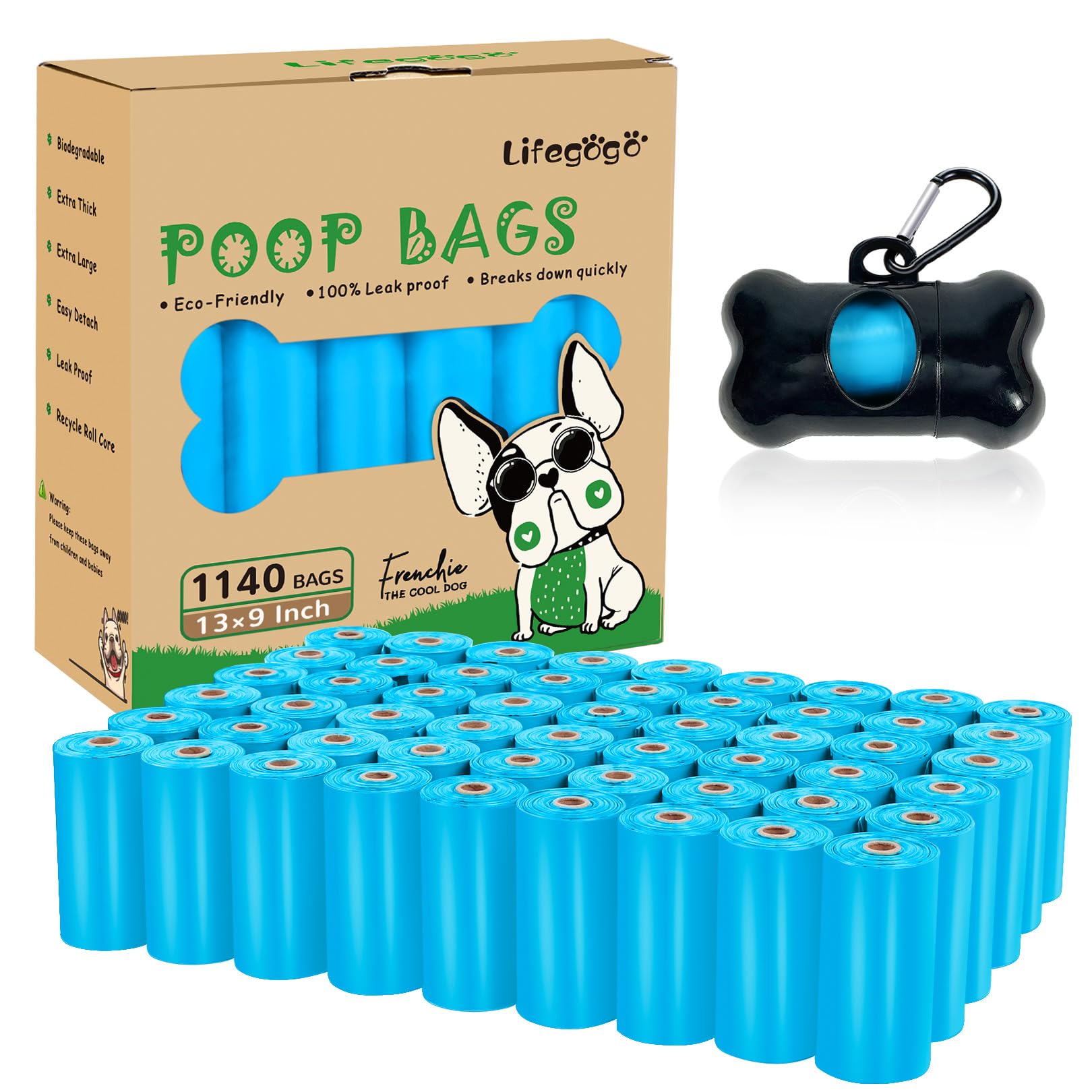 Lifegogo paquet de rouleaux devant montrant quantité et praticité