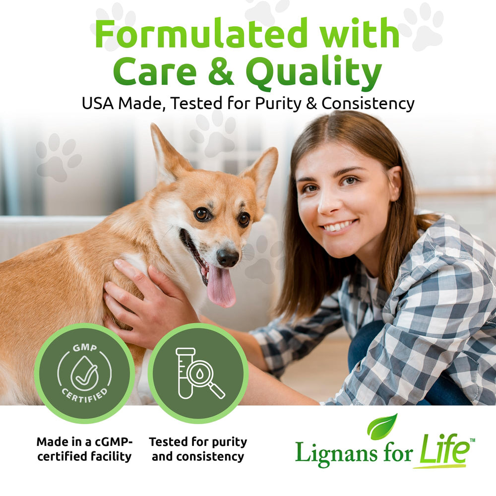 Lignans For Life gélule à côté d'une règle pour visualiser le format pratique