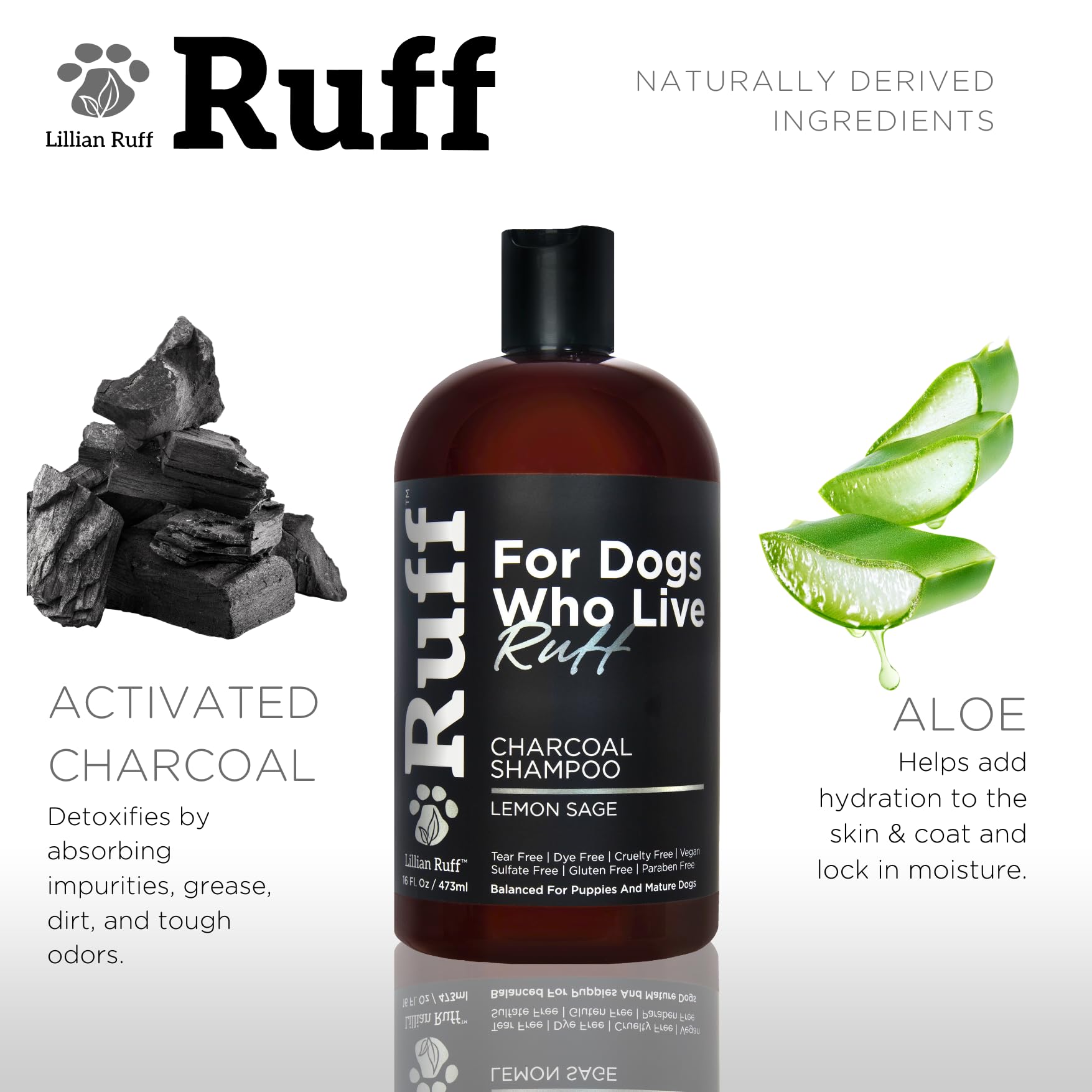 Lillian Ruff shampooing en usage bain de chien pour éliminer odeurs