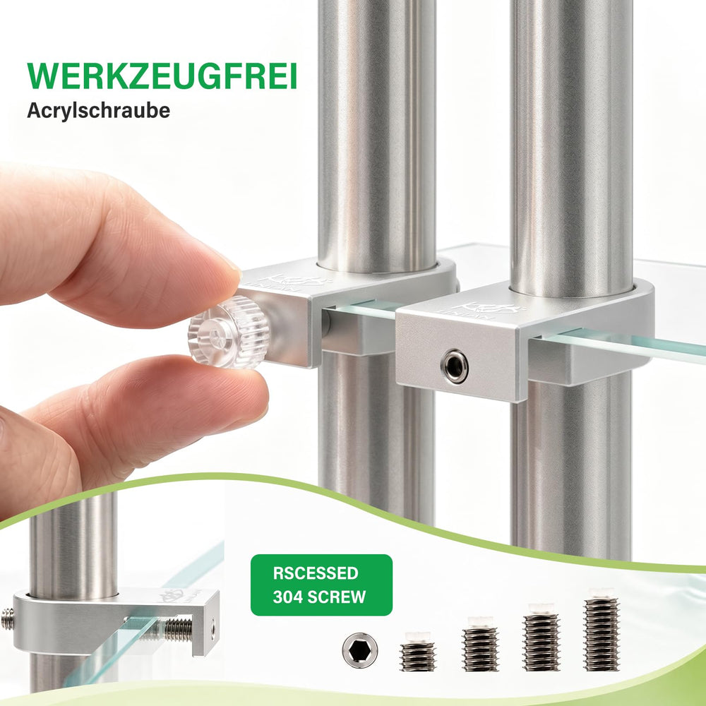 LINLAN démonstration d'échelle montrant compatibilité verre jusqu'à 12 mm