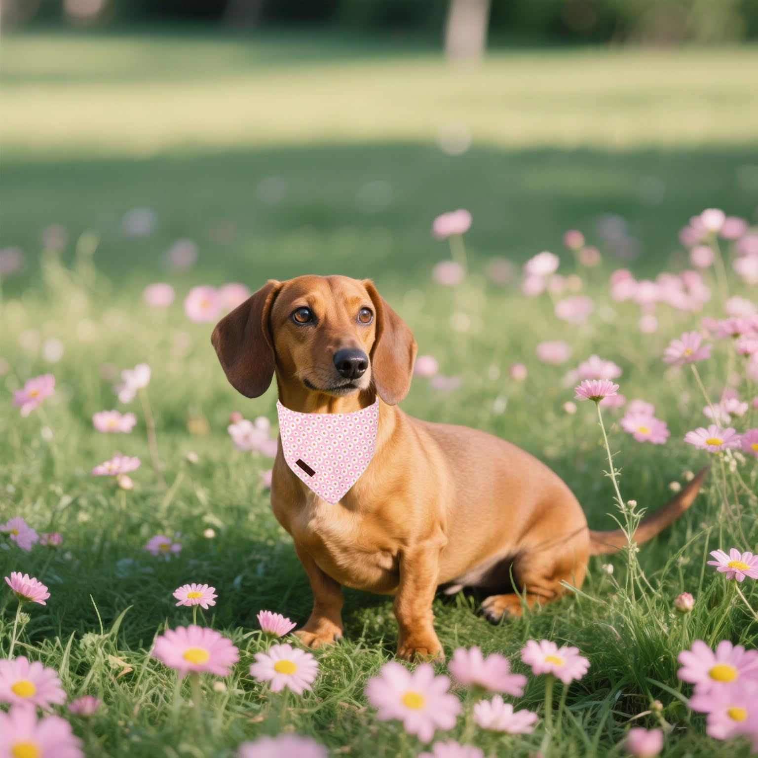 Lionet Paws bandana porté sur chien moyen montrant ajustement sûr