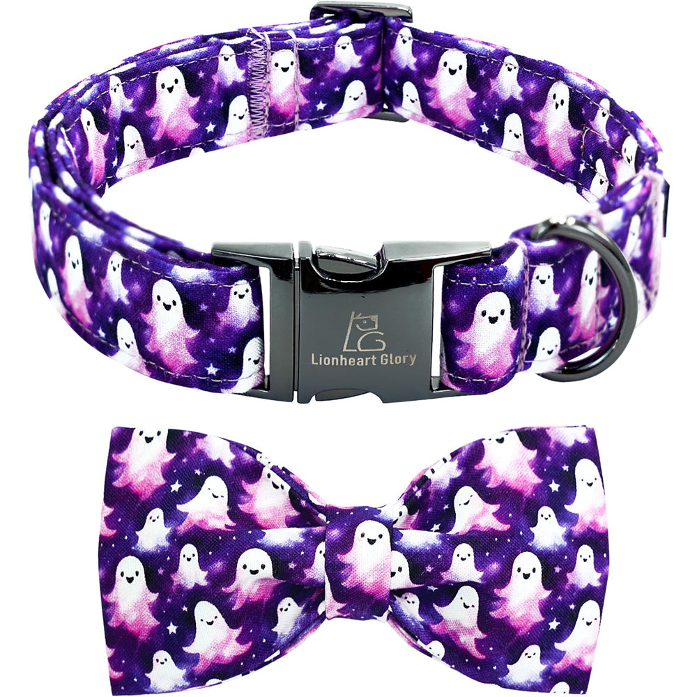 Lionheart glory collier face avant montrant motif fantômes et style festif