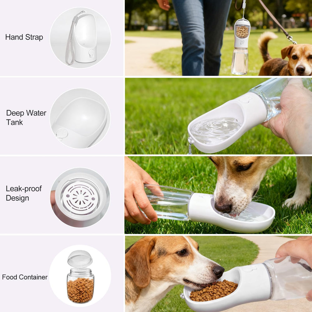 Liphier comparaison taille montrant capacité 11,5 oz pour petits chiens
